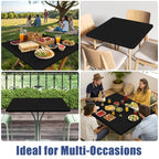 2 Pack Square Spandex Fitted Table Cloth (Black / 24" x 24" (Square))