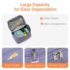 NOL Insulated Lunch Bags for Women Cooler Bag Lightweight Nylon Waterproof Lunch Box for Work (Light Purple / Small (4 Liters))