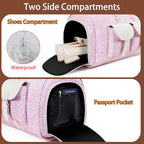 Garment Bag for Travel Convertible Carry on Travel Duffel Bag for Men Women (A06-Pink)