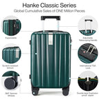 Expandable Hard Shell Luggage Sets (3 Pc Set EXT (20/24/29) / Blackish Green)