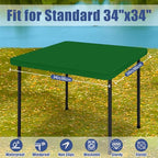 2 Pack Square Spandex Fitted Table Cloth (Emerald Green / 34" x 34" (Square))