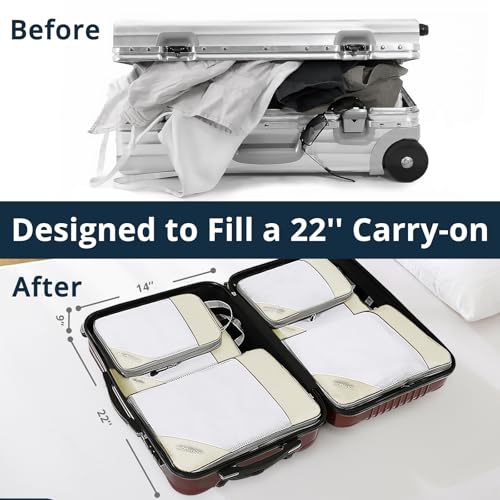 Compression Packing Cubes 6 Set (Beige / 6 pcs)
