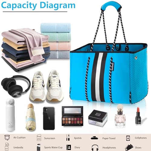 Multipurpose Gym Beach Bag (Sky Blue / Large)