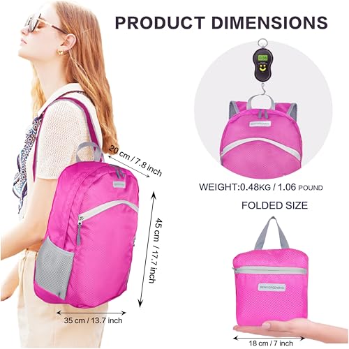 35L Foldable Waterproof Backpack For Outdoor Sports With Inside Wet Clothes Compartment Packable For Multiple Uses Ultra Lightweight Ideal For Hiking Men And Women Travel (1fushai)