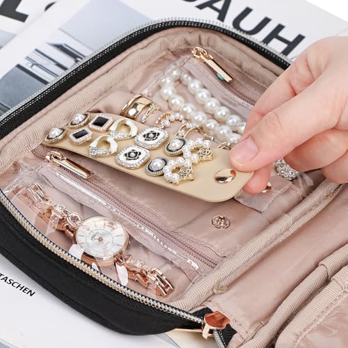 Travel Jewelry Case Organizer (Black / Small)