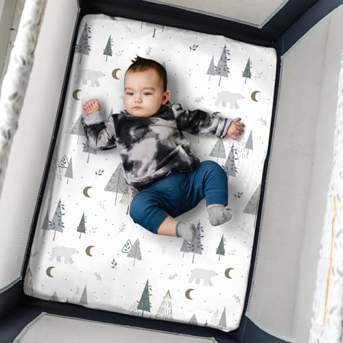 Pack n Play Sheets (Snowy Forest / 38X26 Inch)