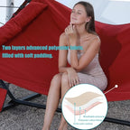 12FT 2 Person Hammock with Stand V (Red)