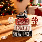 Tiered Tray Decor Set (Snowman Truck)