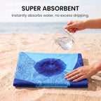 2 Pack Microfiber Beach Towels Oversized 71x32 Blue Turtle (2 Pack Blue Turtles / X-Large (32x71 inches))
