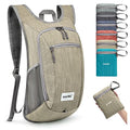 10 15L Small Rucksack Foldable Backpack Lightweight Packable Daypack Travel Outdoor Hiking Shoulder Bag (Beige / 20L)