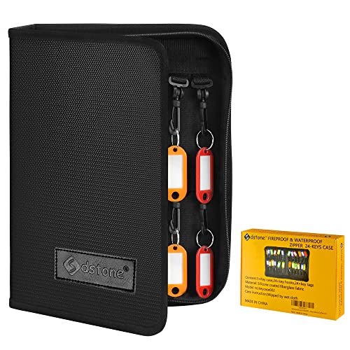 Portable Zippered Key Organizer (24 / Black)