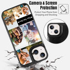 Custom Wallet Phone Case for iPhone 14 (Black-D / iPhone 14)