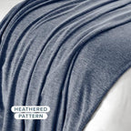 Polar Fleece Blanket (Throw / 02 - Heathered Dark Blue)