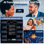 Language Translation Earbuds Real Time (White)