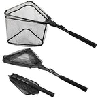 Fishing Net Fish Floating Landing Net with Handle (11.8"/30cm Hoop Size 0.8M Black(Not Extendable) / 0.8m (Not Extendable))