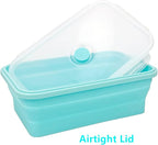 CARTINTS Large Collapsible Camping Food Containers, 1200ml Silicone Lunch - Image 3