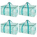 4 Pack Oversized Moving Bags with Reinforced Handles (4-Pack / Spring Stroll)