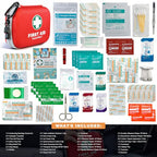 150 Pieces Mini First Aid Kit (Red)