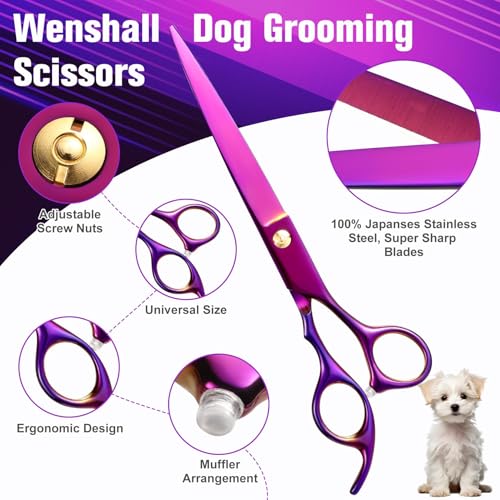 Professional Dog Grooming Scissors Set (Purple)
