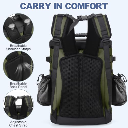 39 Can Waterproof Insulated Backpack Cooler (Green)