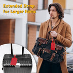 12 Pack Leather Luggage Tags for Suitcases Travel Tags (Red Deep)