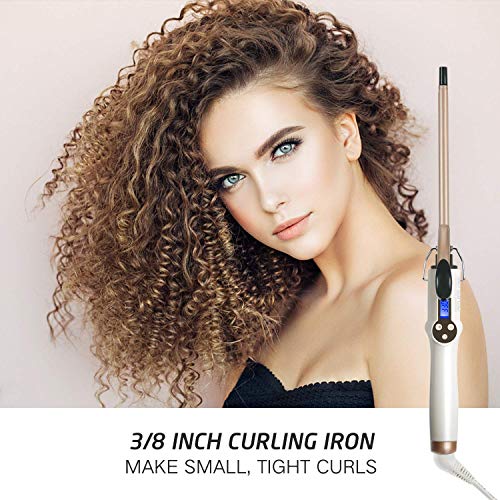 3 8 Inch Small Curling Iron for Short Hair Ceramic Tourmaline (3/8 Inch)