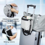 Luggage Travel Cup Holder with Luggage Straps (Light Grey)