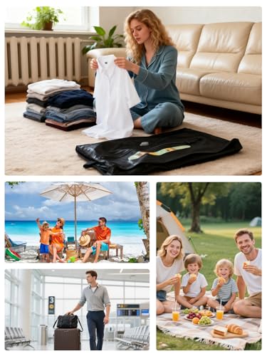 Vacuum Travel Bags with Pump (Black / 1PC+Pump)