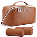 Travel Makeup Bag Cosmetic Bags for Women (C-1-Brown)