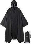 salamra Hooded Rain Poncho Waterproof Raincoat Jacket by salamra