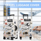 Travel Stickers Luggage Cover Washable Suitcase Protector Anti (Travel Stickers / M(24-26inch suitcase))