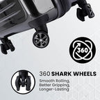 Rails Expandable Hardside Upright Suitcase with 360° Spinner Wheels (Black / Carry-On)