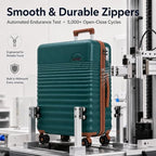 Carry On Luggage 22x14x9 Airline Approved Suitcase with Wheels (Teal / 3 Piece Sets (20/BP/TB))