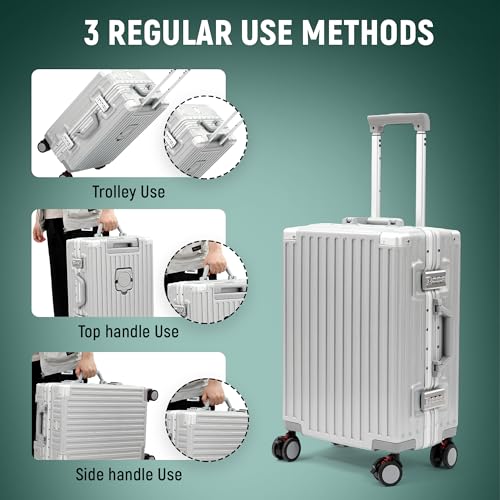 UrbanExporer 26 Inch Hardside Zipperless Luggage with Spinner Wheels (Sliver / 26-Inch)