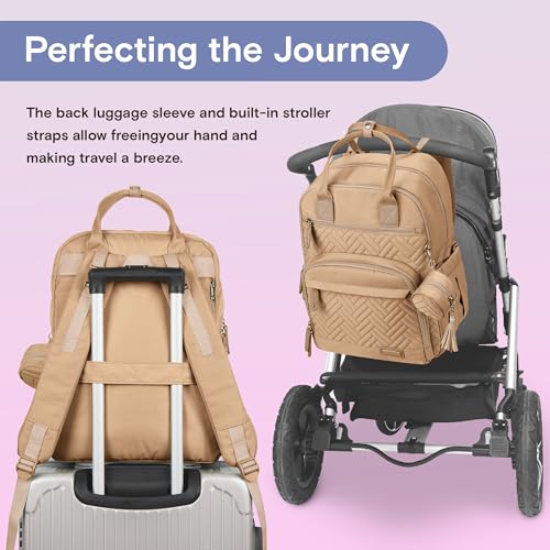 Diaper Bag Backpack (Light Khaki)