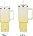 30 oz Tumbler with Handle and 2 Straws, 2 in 1 Lid Insulated Water Bottle - Image 3