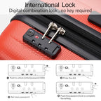 Expandable Hard Shell Luggage Sets (3 Pc Set EXT (20/24/29) / Orange)