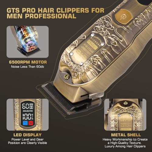 GTSPROProfessional Hair Clippers for Men (Bronze-colored)