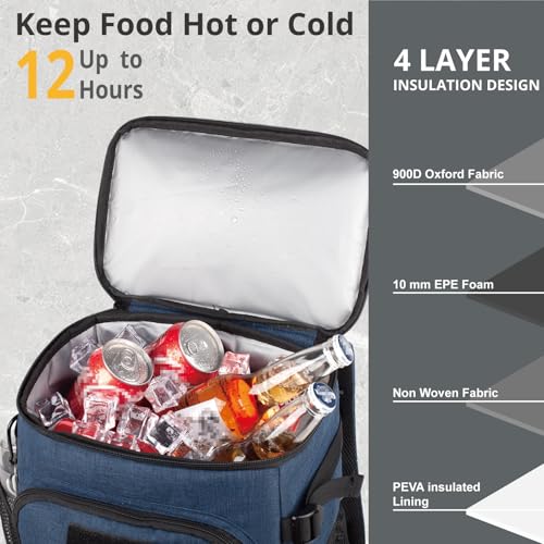 25L Insulated Cooler Backpack Water (Blue)
