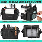 Large Grill and Picnic Caddy with Paper Towel Holder