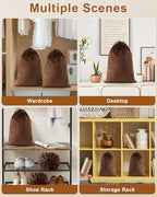 2 Pcs Shoe Bags for Travel (Mocha Mousse / 17.3"x12.6")