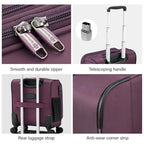 16 Inch Underseat Carry On Luggage with Wheels Small Suitcase Softside Luggage Bags for Travel Lightweight Suitcases with Wheels Travel Luggage Personal Item for Men and Women (Purple / 16 Inch)