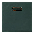 Foldable Fabric Storage Cubes 6 (Dark Green / 11” L x 11” W x 11” H)