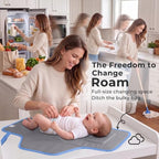 Portable Changing Pad (Blue Checkers&Flowers)