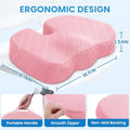Seat Cushion Memory Foam Office Chair Cushion (X-Large / Pink)