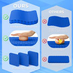 Gel Seat Cushion for Long Sitting (Black & Blue / 16.5×15×1.6 Inch)