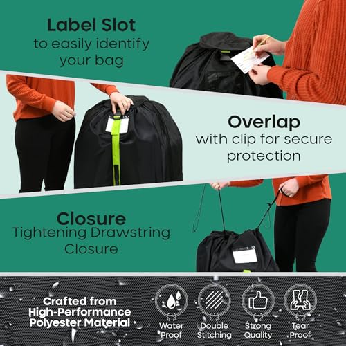 Stroller Bag for Airplane (Black and Green)