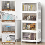 240Qt Stackable Storage Bins with Lid (White / 80QT-3Pack)