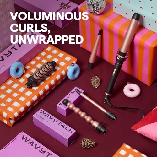5 in 1 Curling Wand Set with Thermal Brush & 0.5" (Classic Rose Gold)