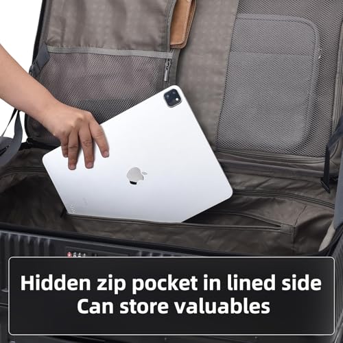 29 Inch Aluminum Frame Checked Luggage Top Opening (Black / 29 Inch)
